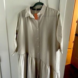 L WRAY NWT oversized shirt dress lightweight